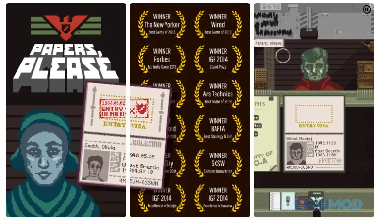 Ảnh 2 của Tải Papers Please Apk 1.4.3 cho Android iOs Giao diện trạm kiểm soát biên giới trong Papers Please