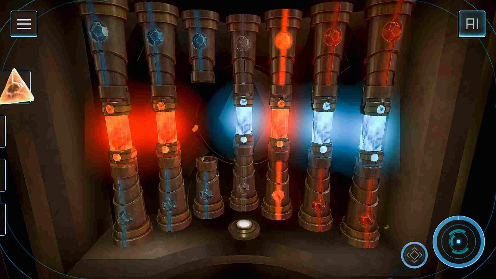 Ảnh 3 của Tải game Returner 77 Mod APK 1.0 (Full Paid) Cận cảnh một câu đố tinh thể năng lượng trong game Returner 77