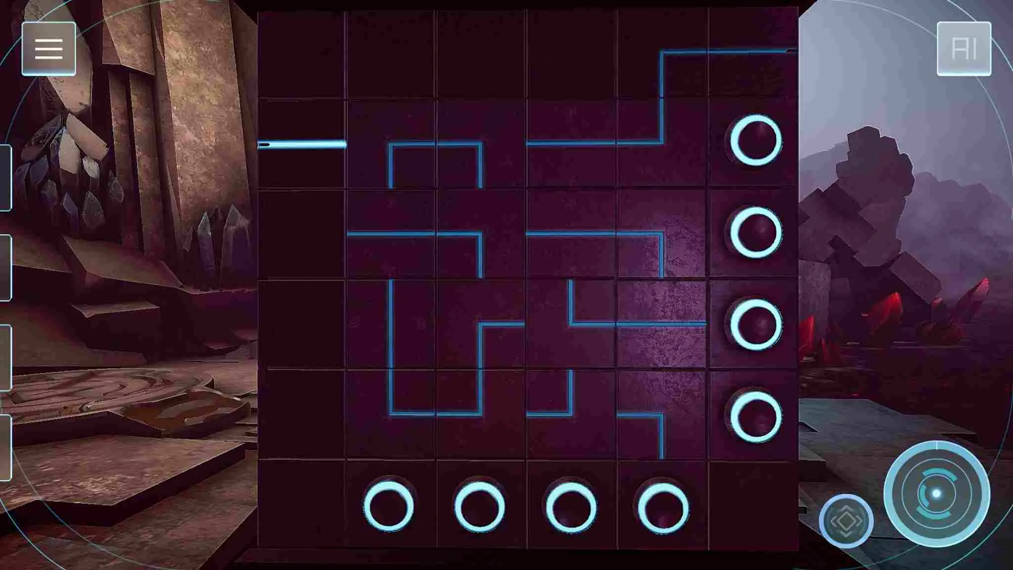 Ảnh 4 của Tải game Returner 77 Mod APK 1.0 (Full Paid) Màn hình hiển thị bản đồ hoặc cơ chế giải đố phức tạp trong Returner 77