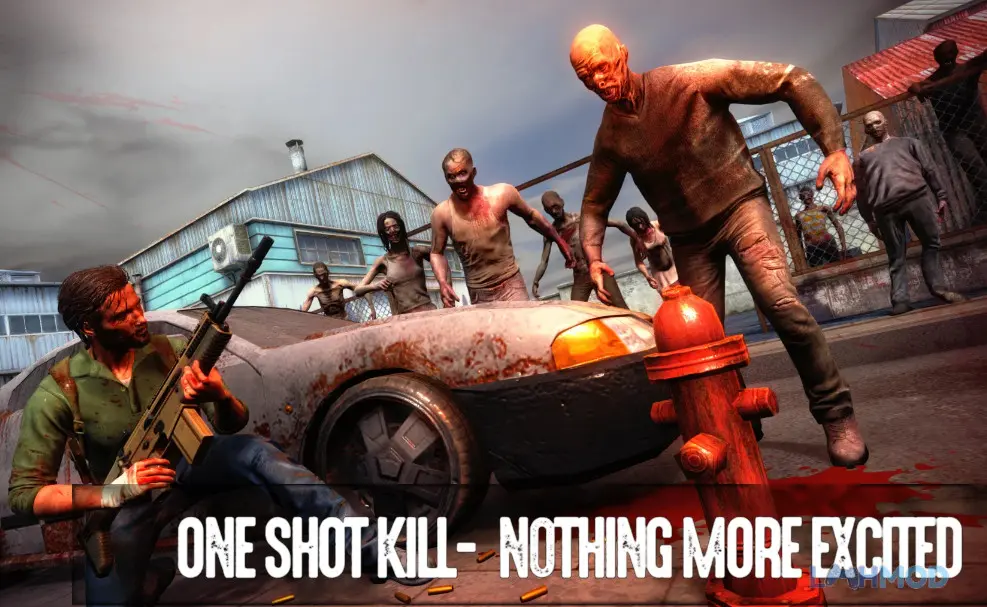 Ảnh 1 của Tải Rise Of Survival Walking Dead Apk 1.1.1 cho Android iOs Cảnh người sống sót đang chiến đấu với bầy zombie khát máu