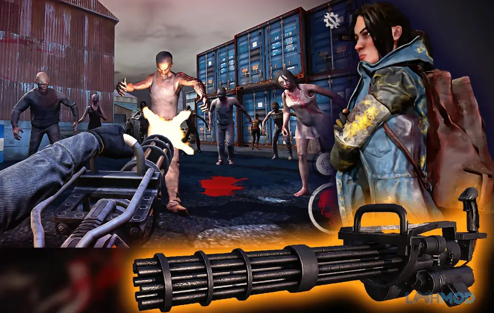Ảnh 2 của Tải Rise Of Survival Walking Dead Apk 1.1.1 cho Android iOs Giao diện điều khiển và hành động trong game bắn súng zombie