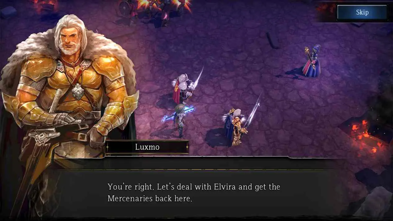 Ảnh 2 của Rogue Hearts Mod APK 1.6.8 (Menu, Max Level, Damage, EXP, HP, Skill) Giao diện chiến đấu trong Rogue Hearts Mod