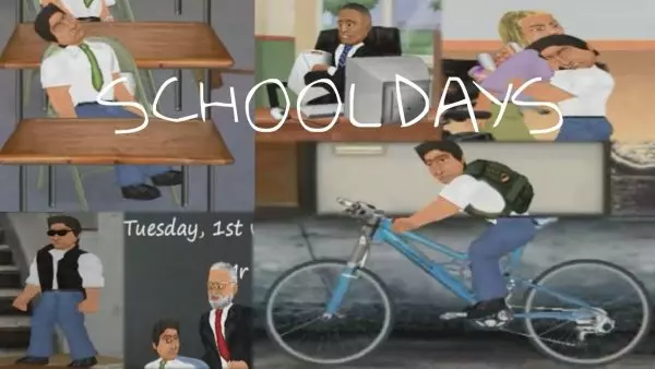 Ảnh 2 của Tải game School Days MOD APK 1.249 (Editor Mở Khóa, Không Quảng Cáo) cho Android IOS Nhân vật học sinh trò chuyện trong School Days