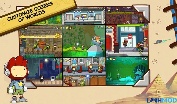 Ảnh 4 của Scribblenauts Unlimited Mod Apk 1.27 (Mở khóa DLC) Bản đồ thế giới trong Scribblenauts Unlimited