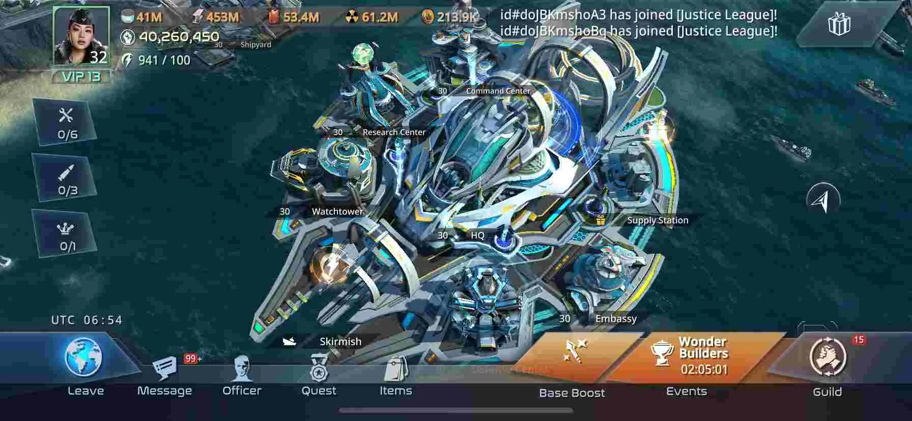 Ảnh 2 của Tải game Sea Fortress Mod APK 1.5.0 (Thiệt Hại) Giao diện căn cứ biển trong game Sea Fortress Mod