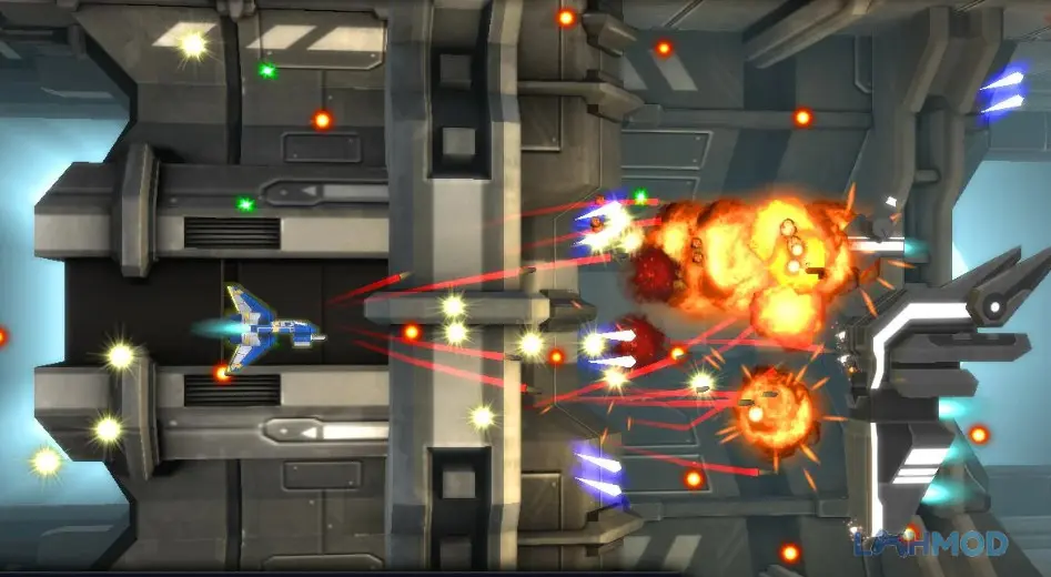 Ảnh 3 của Tải Sector Strike Mod Apk 1.2.5 (Vô Hạn Năng Lượng) cho Android iOs Cảnh tàu chiến đang chuẩn bị tham gia trận chiến trong không gian