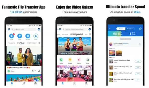 Ảnh 1 của Tải SHAREit Mod Apk 6.21.8_ww (Không Quảng Cáo) Android iOs Alt text mô tả người dùng đang thao tác chia sẻ file trên giao diện SHAREit