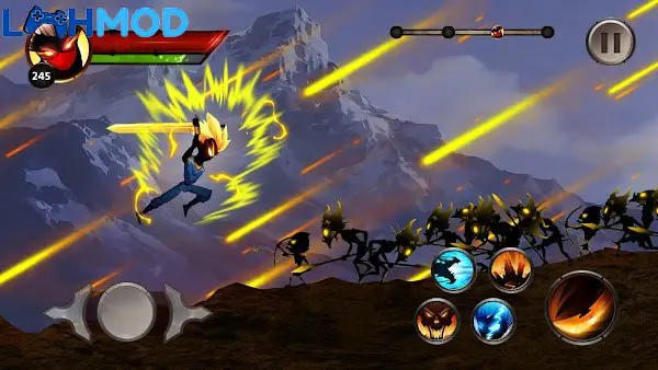 Ảnh 4 của Stickman Legends Premium MOD APK v7.0.2 (One Hit) Cảnh giao diện đấu trường của Stickman Legends Premium