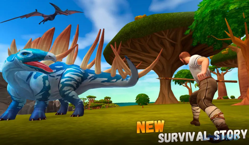 Ảnh 4 của Tải Survival Island 2 Dinosaurs Mod Apk 1.4.26 (Vô Hạn Tiền) cho Android iOs Khám phá hang động và những loài khủng long khác nhau