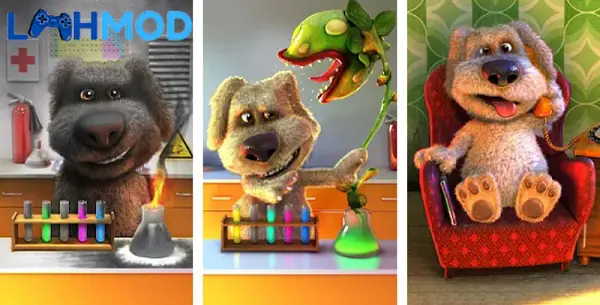 Ảnh 2 của Tải Talking Ben the Dog MOD APK 4.0.2.127 (Mở khóa) cho Android iOS Chú chó Ben đang cầm điện thoại