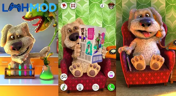 Ảnh 3 của Tải Talking Ben the Dog MOD APK 4.0.2.127 (Mở khóa) cho Android iOS Chú chó Ben đang đọc báo
