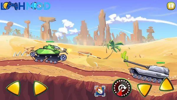 Ảnh 2 của Tải Tank Attack 4 APK 1.1.9 cho Android iOS Giao diện điều khiển xe tăng trong Tank Attack 4