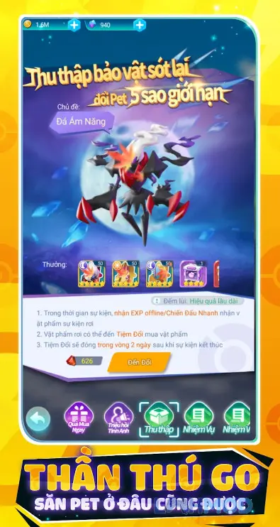 Ảnh 2 của Tải Thần Thú GO Apk 1.05 cho Android iOs Màn hình xây dựng đội hình thần thú với các biểu tượng nguyên tố