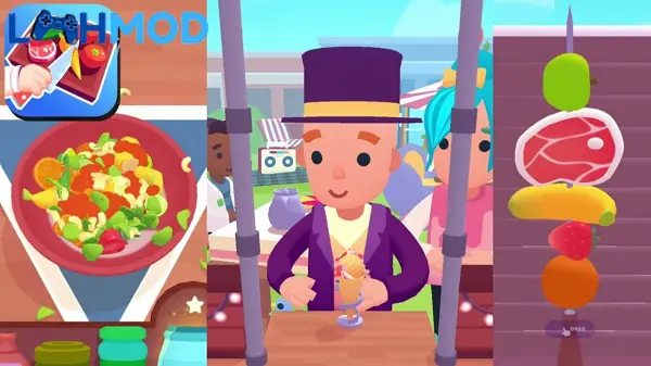 Ảnh 3 của The Cook – 3D Cooking Game APK 1.2.6 cho Android iOS Khách hàng chờ đợi tại xe tải thức ăn