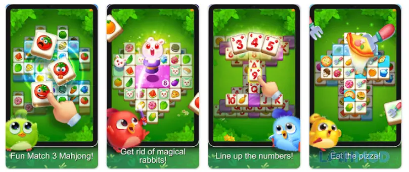 Ảnh 3 của Tải Tile Wings Offline Match 3 Apk 2.5.9 cho Android iOs Màn hình chơi game Tile Wings Offline Match 3 mod apk với nhiều viên gạch xếp chồng lên nhau