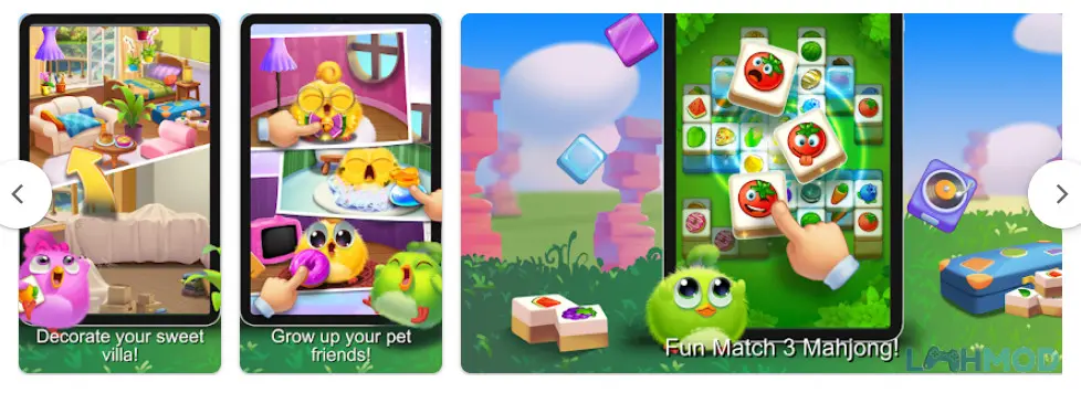 Ảnh 4 của Tải Tile Wings Offline Match 3 Apk 2.5.9 cho Android iOs Hình ảnh một người bạn thú cưng đồng hành trong Tile Wings Offline Match 3 mod apk