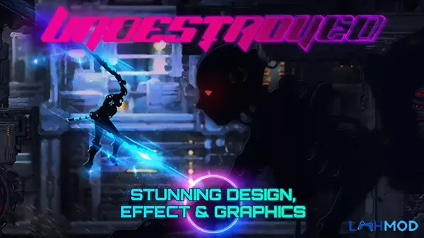 Ảnh 3 của Tải Undestroyed: Roguelike ARPG MOD APK 0.34 (Vô hạn tiền) Android iOS Một robot đang được nâng cấp tại căn cứ