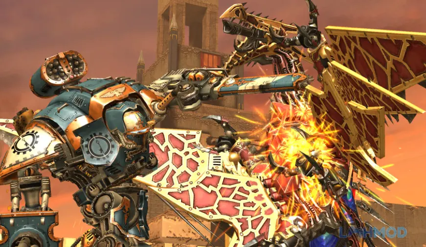 Ảnh 4 của Tải Warhammer 40000 Freeblade Mod Apk 5.10.0.0 (Vô hạn tiền/Bất tử) cho Android iOs Cảnh chiến đấu hoành tráng trong Warhammer 40000 Freeblade Mod