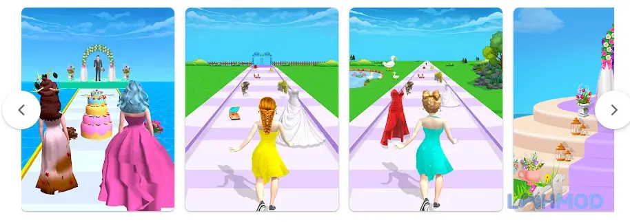 Ảnh 4 của Tải Wedding Race Apk 3.4.1 cho Android iOs Màn hình kết thúc của Wedding Race với pháo hoa và các cặp đôi