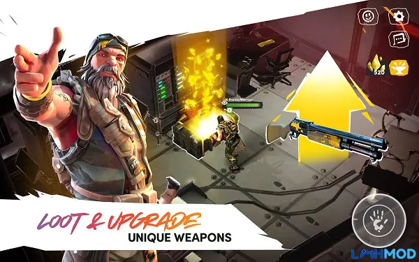 Ảnh 2 của Wild Arena Survivors Mod Apk 3.2.2 (Vô hạn tiền) Android, IOS Cảnh chiến đấu trong Wild Arena Survivors giữa các người chơi