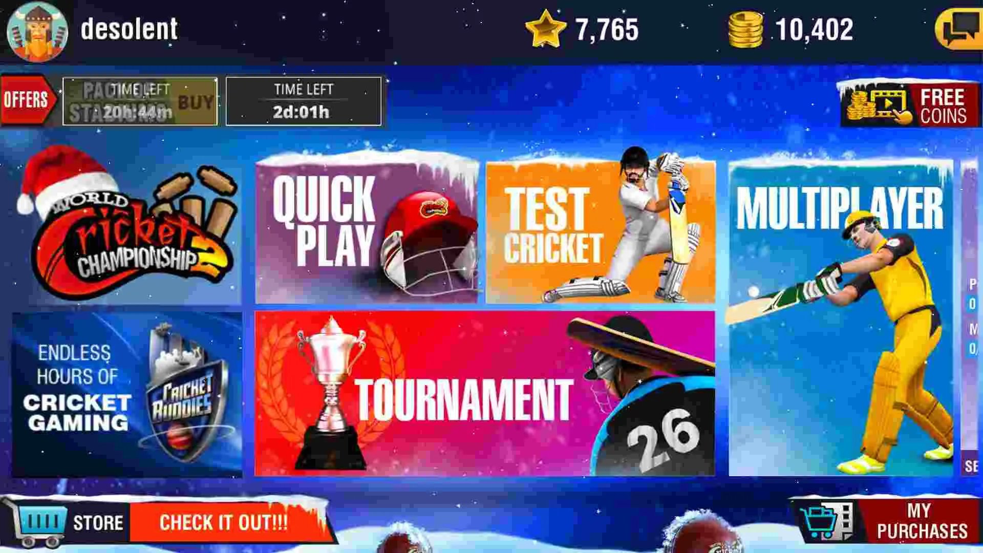 Ảnh 2 của World Cricket Championship 2 Mod APK v5.2.1 (Vô Hạn Tiền, Coins) Một trận đấu cricket căng thẳng trong World Cricket Championship 2