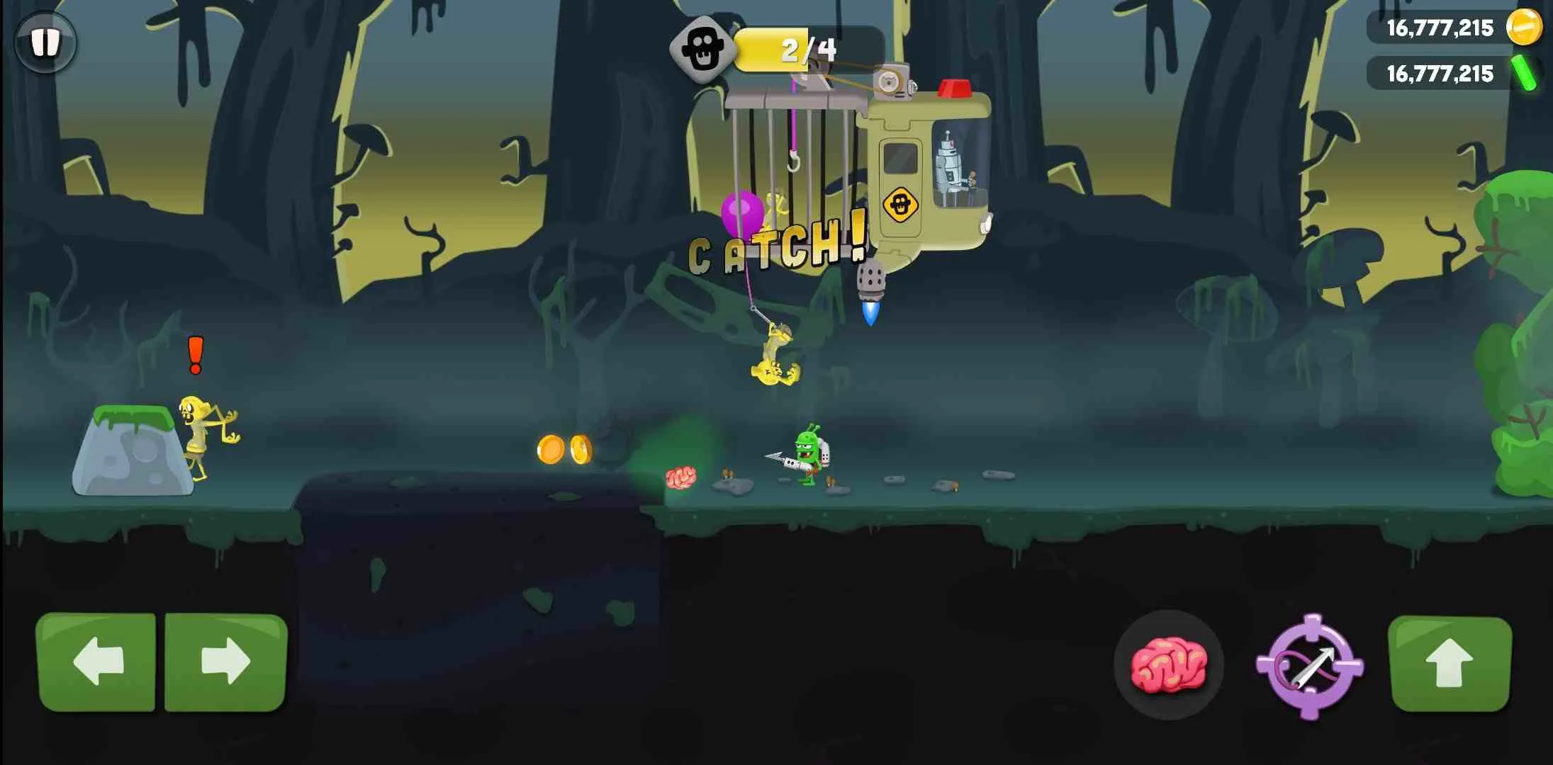 Ảnh 4 của Tải game Zombie Catchers Mod APK 1.32.0 (Menu, Vô Hạn Tiền) Thợ săn đang di chuyển trong môi trường game để tìm kiếm zombie