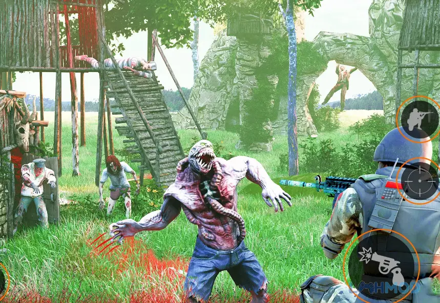 Ảnh 1 của Tải Zombie Games 3D Apk 5.0 cho Android iOs Cảnh game bắn súng góc nhìn thứ nhất với người lính đối đầu bầy zombie