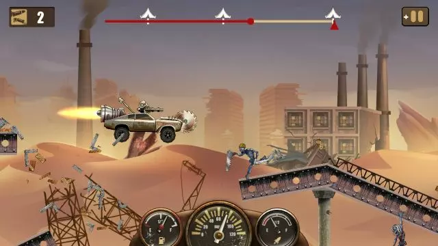 Ảnh 4 của Zombie Hill Racing MOD APK 2.3.2 (Vô hạn tiền) Chế độ chơi và giao diện chính của Zombie Hill Racing