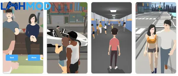 Ảnh 2 của 100 Years – Life Simulator MOD APK 1.5.12 (Đã mở khóa) Giao diện game 100 Years Life Simulator với các lựa chọn tương tác