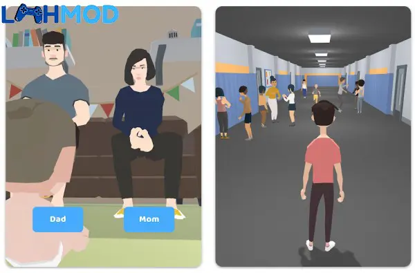 Ảnh 3 của 100 Years – Life Simulator MOD APK 1.5.12 (Đã mở khóa) Nhân vật trong game 100 Years Life Simulator đang đưa ra quyết định