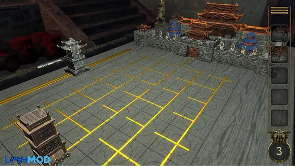 Ảnh 3 của 3D Escape game: Chinese Room Mod Apk (Mẹo không giới hạn) Android Góc nhìn cận cảnh một vật phẩm bí ẩn trong 3D Escape game: Chinese Room
