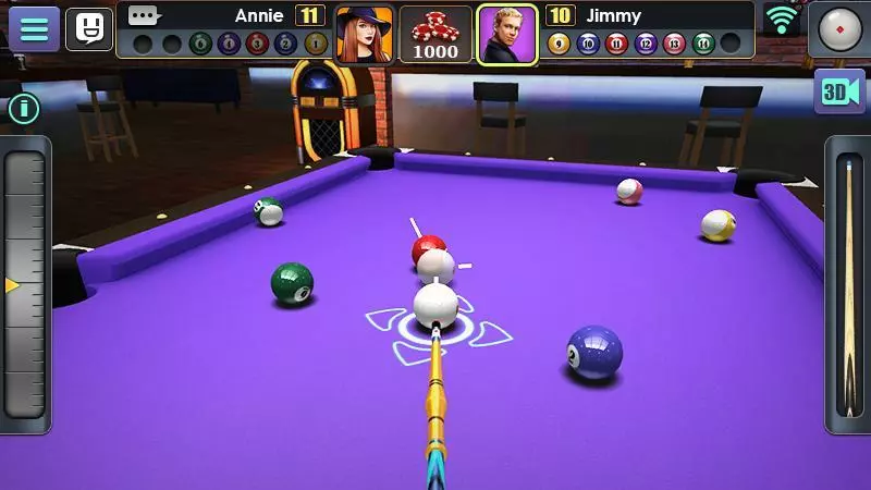 Ảnh 3 của Tải game 3D Pool Ball Mod APK 2.2.3.4 (Menu, Đường Kẻ Dài) Chân dung một cây cơ bida được thiết kế độc đáo