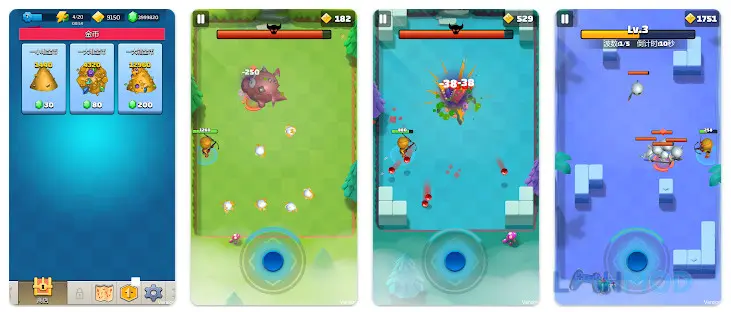 Ảnh 2 của Tải ArcLegend Apk 0.3 cho Android iOs Cảnh chiến đấu trong ArcLegend với cung thủ đối mặt quái vật