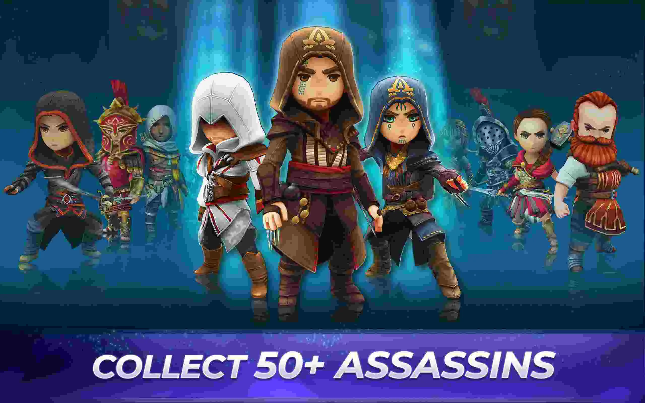 Ảnh 4 của Assassin’s Creed Rebellion Mod APK 3.4.2(Bất Tử, Mở Khóa Sát Thủ Giao diện nâng cấp nhân vật trong Assassin's Creed Rebellion Mod