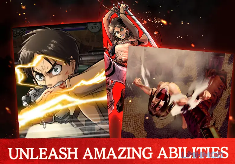 Ảnh 2 của Attack on Titan TACTICS Mod 1.10.02 (Đóng băng kẻ thù) Android iOs Cảnh các nhân vật trong Attack on Titan TACTICS đang triển khai chiến thuật