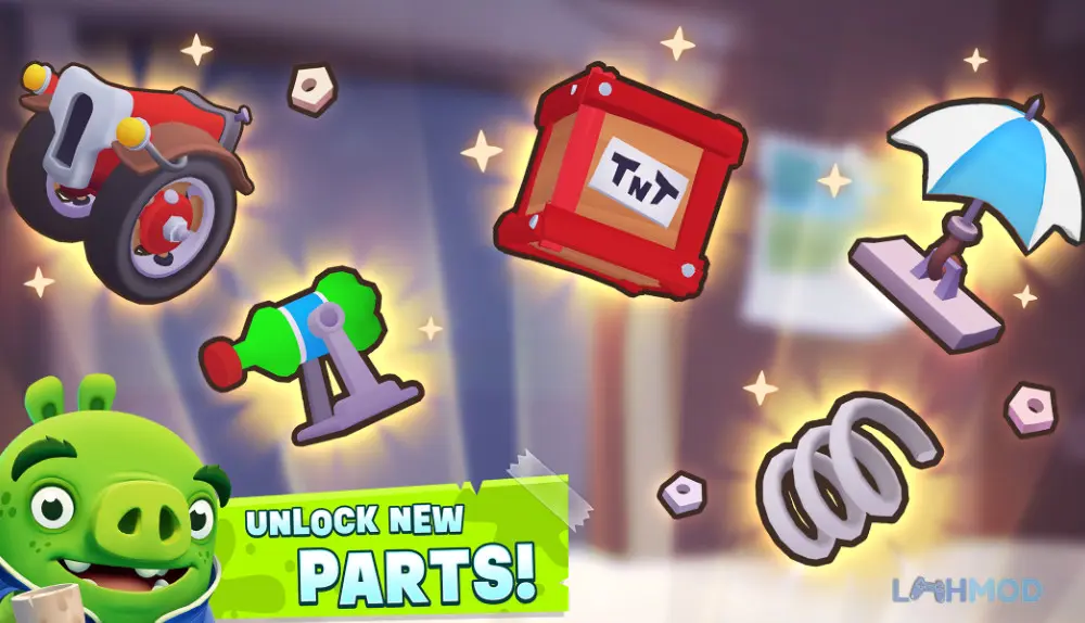 Ảnh 4 của Tải Bad Piggies 2 Mod Apk 1.5.3 (Mở khóa All) cho Android iOs Chế tạo phương tiện trong Xưởng lợn của Bad Piggies 2 Mod