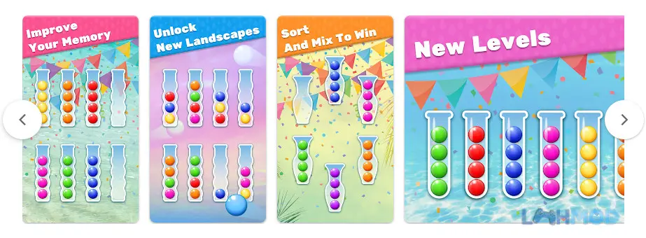 Ảnh 3 của Tải Ball Sortpuz Apk 1.1.3 cho Android iOs Giao diện sắp xếp bóng màu trong Ball Sortpuz