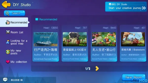 Ảnh 3 của Tải BarbarQ Mod Apk 1.0.52 (Vô hạn tiền) Android, IOS Màn hình tùy chỉnh chế độ chơi và bản đồ trong BarbarQ