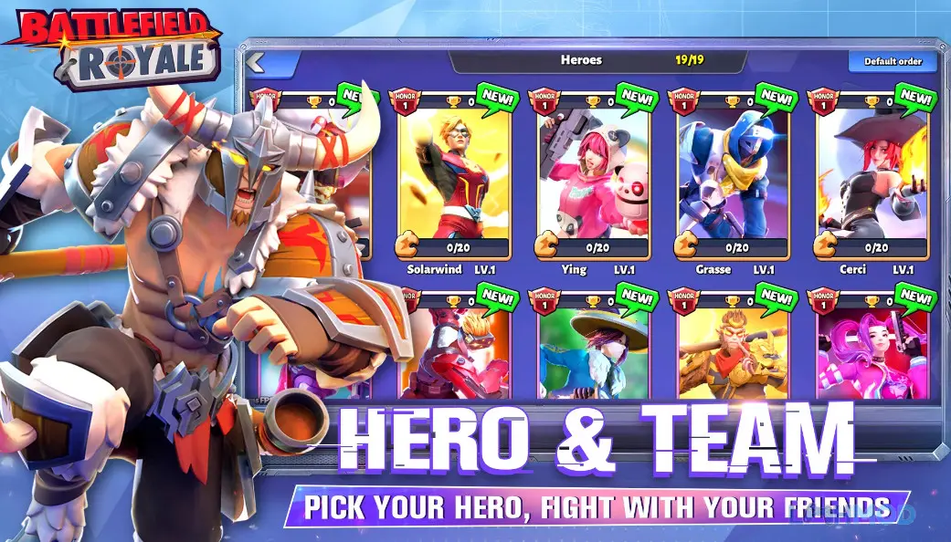 Ảnh 3 của Tải Battlefield Royale Mod Apk 0.4.17 (Vô Hạn Đạn) cho Android Bản đồ lớn và các yếu tố môi trường tương tác trong Battlefield Royale