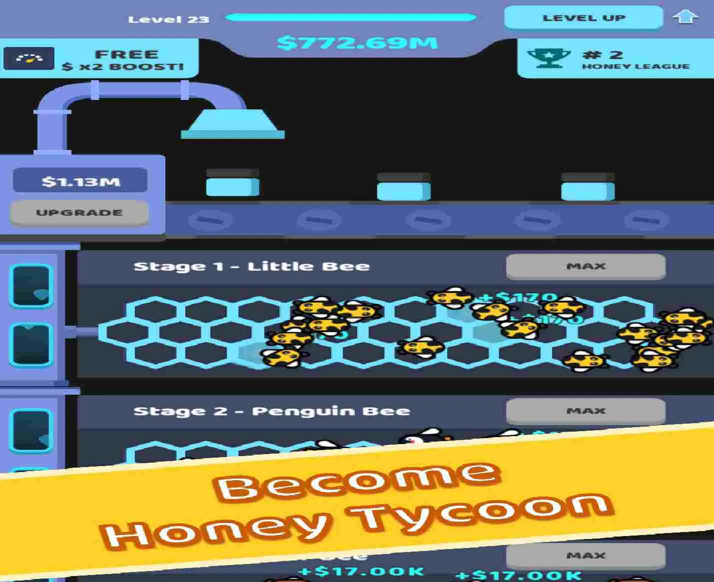 Ảnh 4 của Bee Factory Mod APK 1.30.6 (Menu, Vô Hạn Tiền) Game Bee Factory Mod