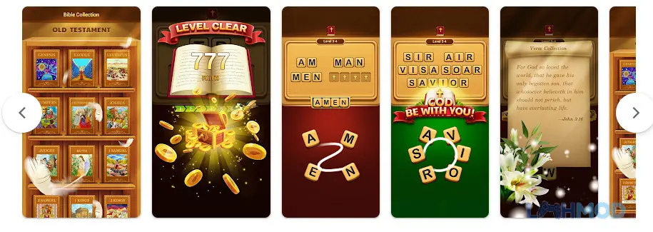 Ảnh 3 của Tải Bible Word Puzzle-Word Games Apk 2.84.1 cho Android iOs Màn hình giải đố trong Bible Word Puzzle - Word Games