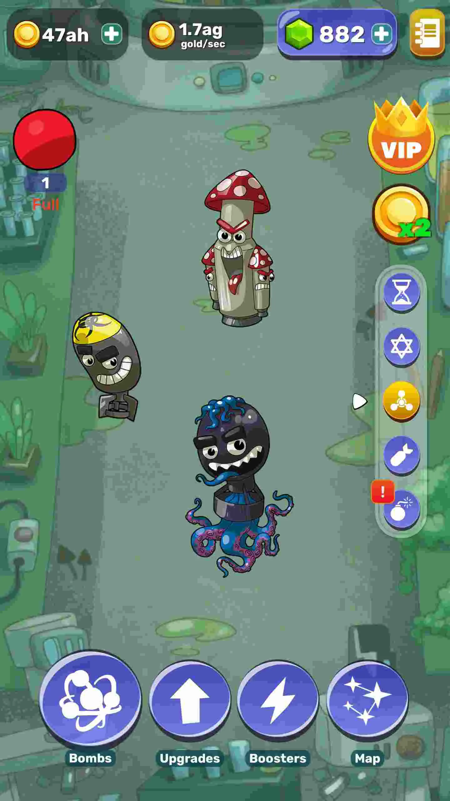 Ảnh 3 của Tải game BIG BANG Evolution Mod APK v1.4.1 (Menu, Vô Hạn Tiền) Giao diện lựa chọn và khám phá các thế giới khác nhau trong game