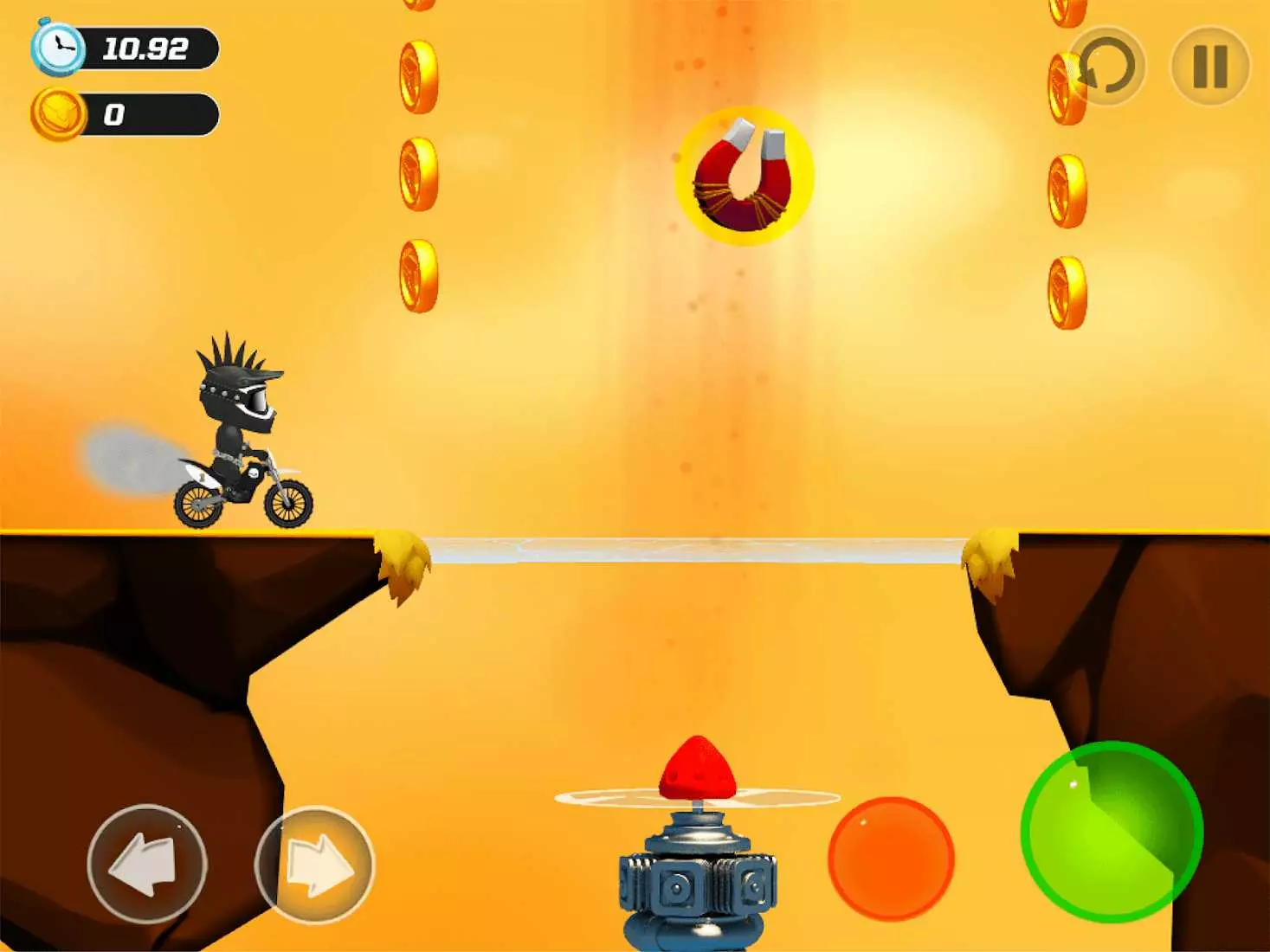Ảnh 1 của Tải game Bike Up Mod APK 1.0.110 (Menu, Vô Hạn Tiền) Tay đua trên cầu thu thập tiền vàng trong Bike Up Mod