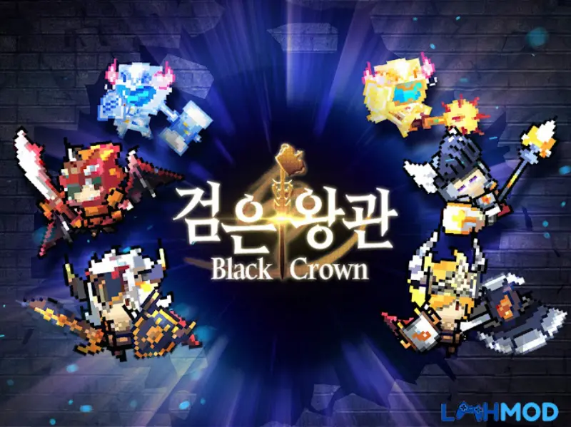 Ảnh 3 của Tải Black Crown:CatfishKing’s Fury Apk 2.2.009 Nhân vật anh hùng đang chiến đấu với quái vật trong Black Crown CatfishKing's Fury
