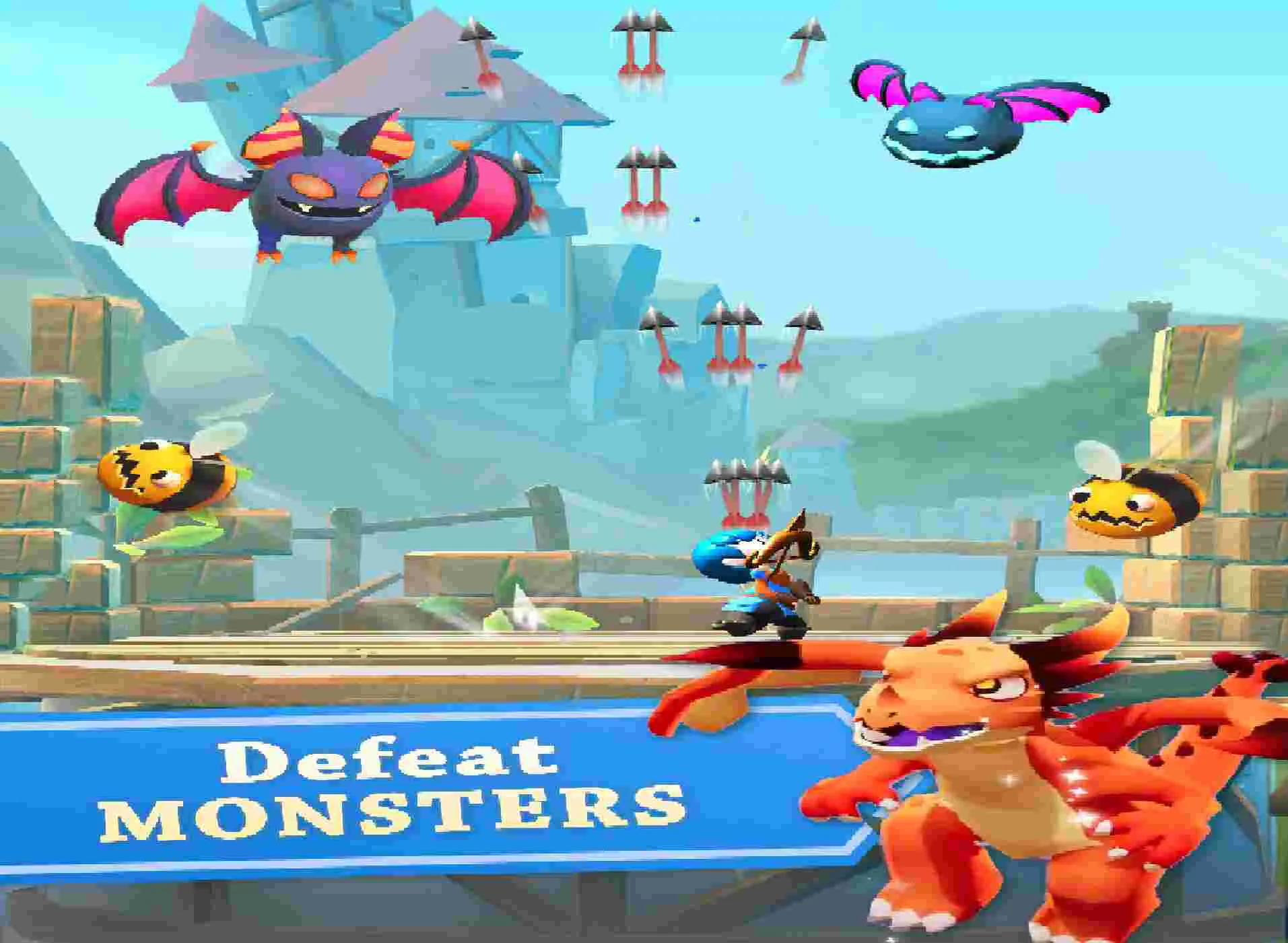 Ảnh 2 của Blast Hero Mod APK 0.19.70 (Menu, Vô Hạn Tiền) Cảnh chiến đấu kịch tính trong Blast Hero Mod với làn đạn bay