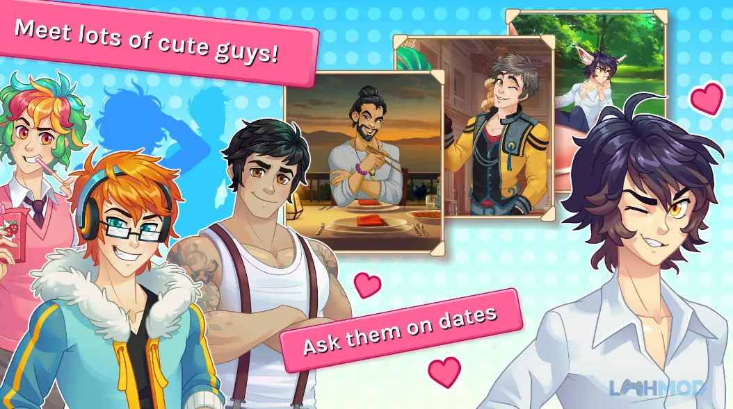 Ảnh 3 của Blush Blush Mod Apk v0.111 (Vô hạn Kim Cương) Hình ảnh nhân vật trong game Blush Blush đang tương tác