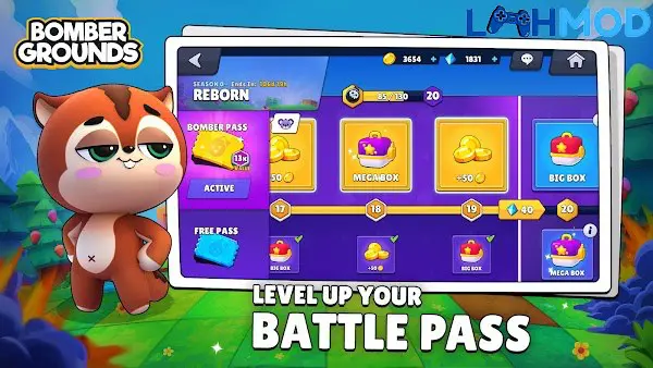 Ảnh 3 của Tải Bombergrounds APK 1.3.4 cho Android iOS Giao diện chọn nhân vật trong Bombergrounds