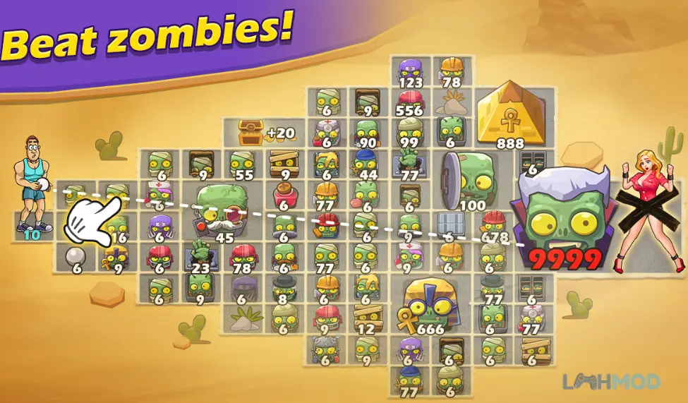 Ảnh 2 của Tải Breaker Fun 2 Apk 2.4.1 cho Android iOs Bối cảnh Breaker Fun 2 Zombie Games với nhiều gạch và zombie