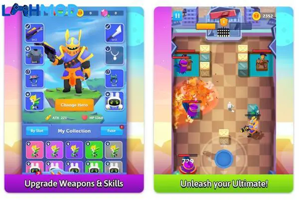 Ảnh 4 của Bullet Knight MOD APK 1.2.15 (Tăng sát thương) Android Thú cưng và trang bị trong Bullet Knight