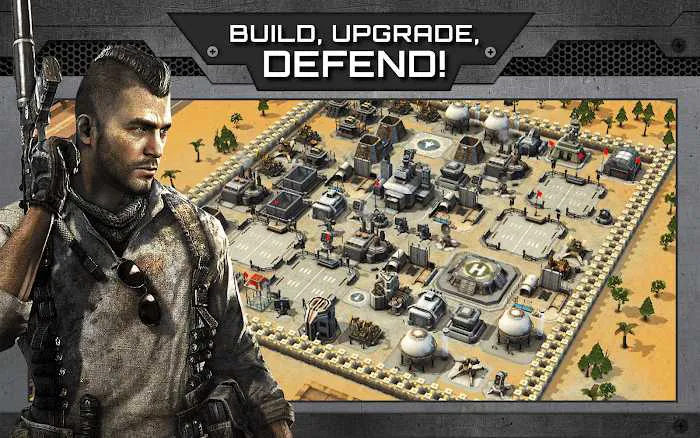 Ảnh 2 của Tải game Call of Duty: Heroes Mod APK 4.9.1 (Vô Hạn Tiền) Hệ thống phòng thủ của căn cứ quân sự trong Call of Duty: Heroes Mod